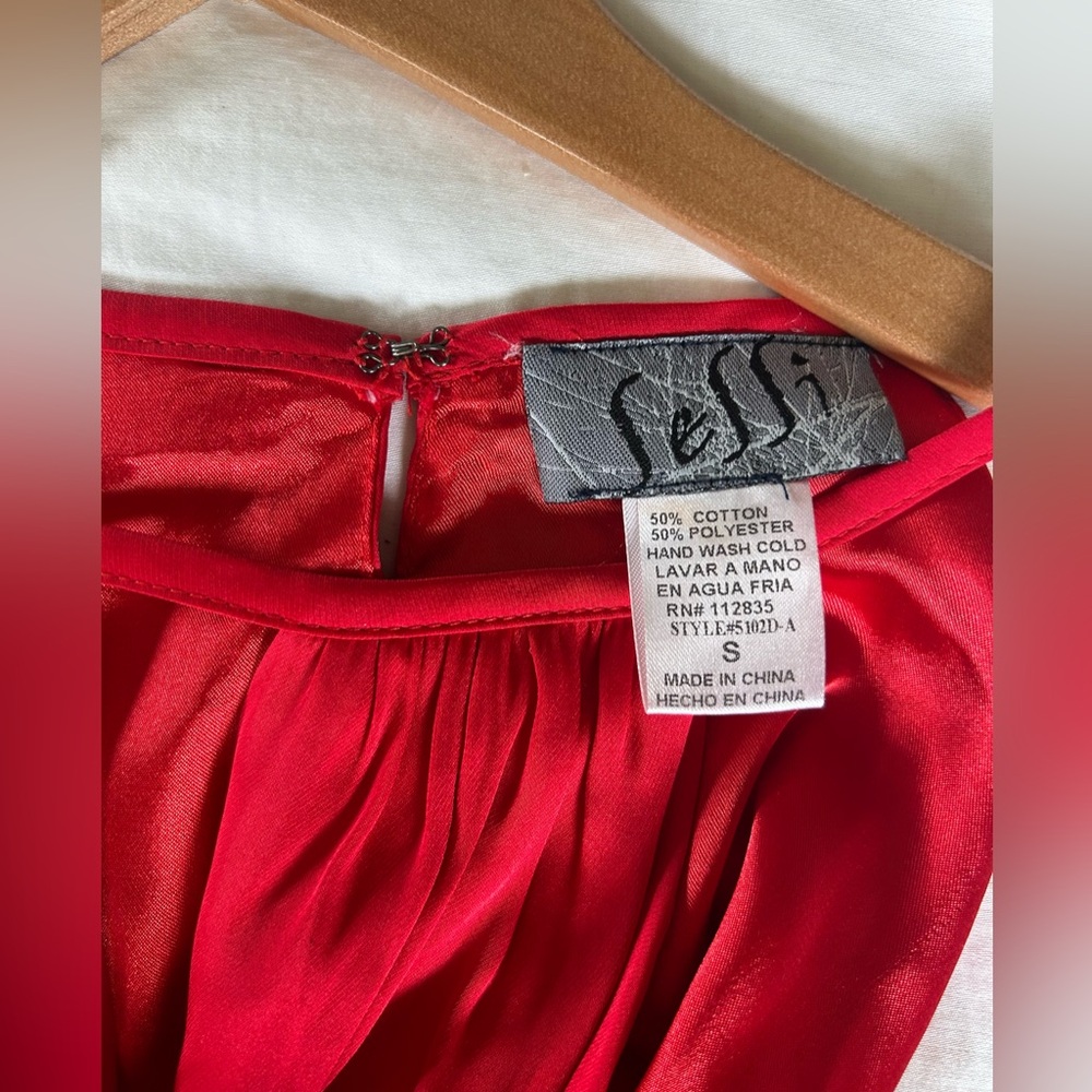 NWT Sessi Elegant Ruby Red Cocktail Dress- Sz S - Picture 10 of 10